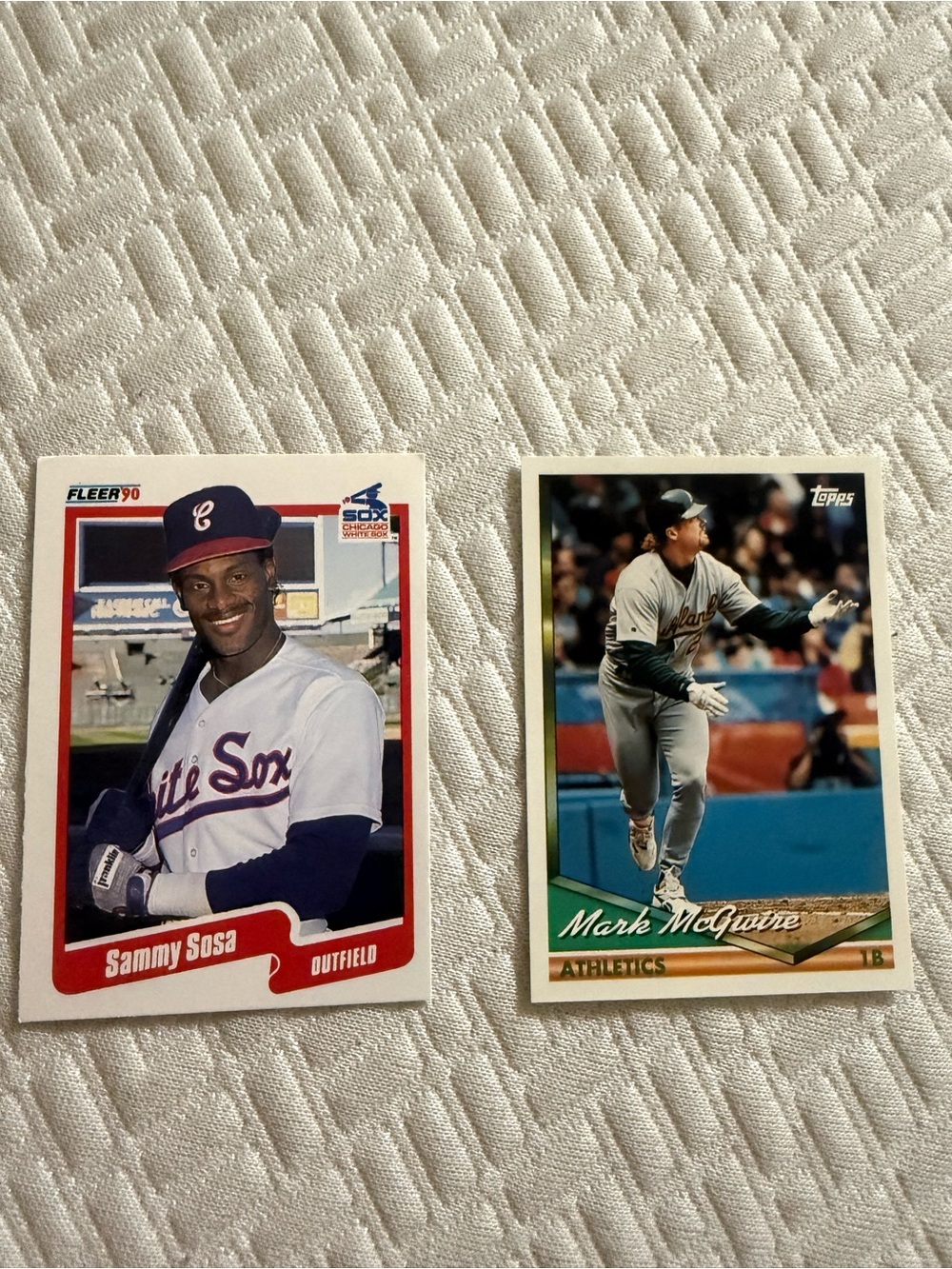Sammy Sosa & Mark McGuire cards